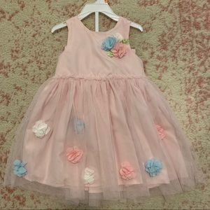 Floral Tulle Pink Dress